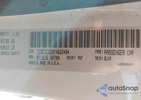 2015 Chrysler 200 C from USA, damaged, VIN 1C3CCCCB9FN662484